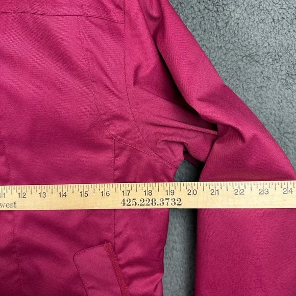 Burton Dryride Jet Set Snowboard Jacket Womens Medium Pink Insulated Hooded Ski - Picture 8 of 8